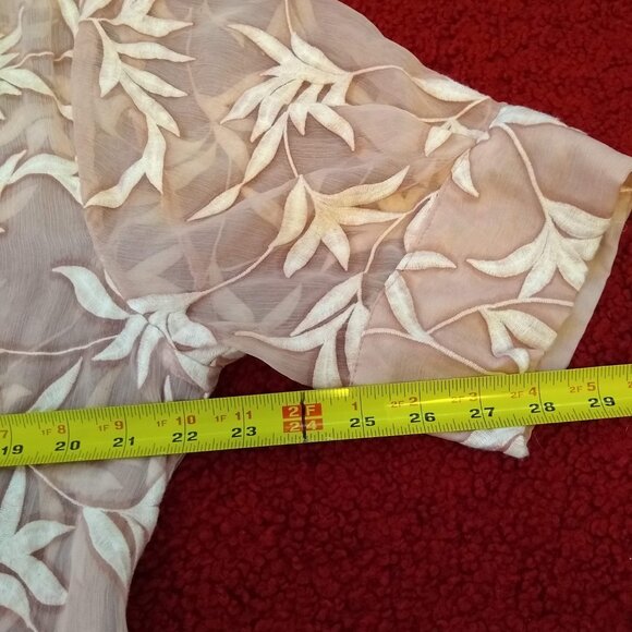 Zara sheer embroidered floral maxi shirtdress - Picture 7 of 12